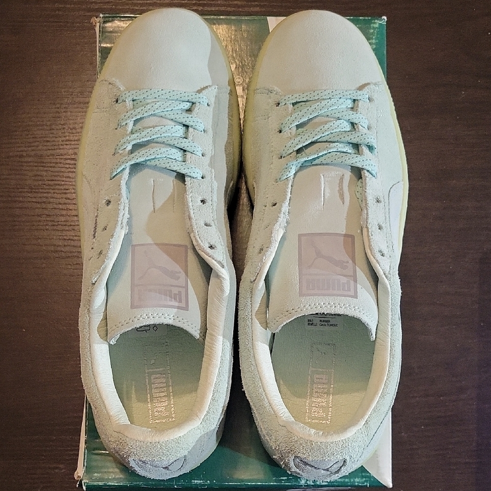 Puma Suede Classic Mono "Peppermint Green" (2018) W10/M8.5 NEW W/OG BOX - Picture 6 of 11